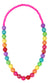 PINK POPPY RAINBOW BEADS NECKLACE