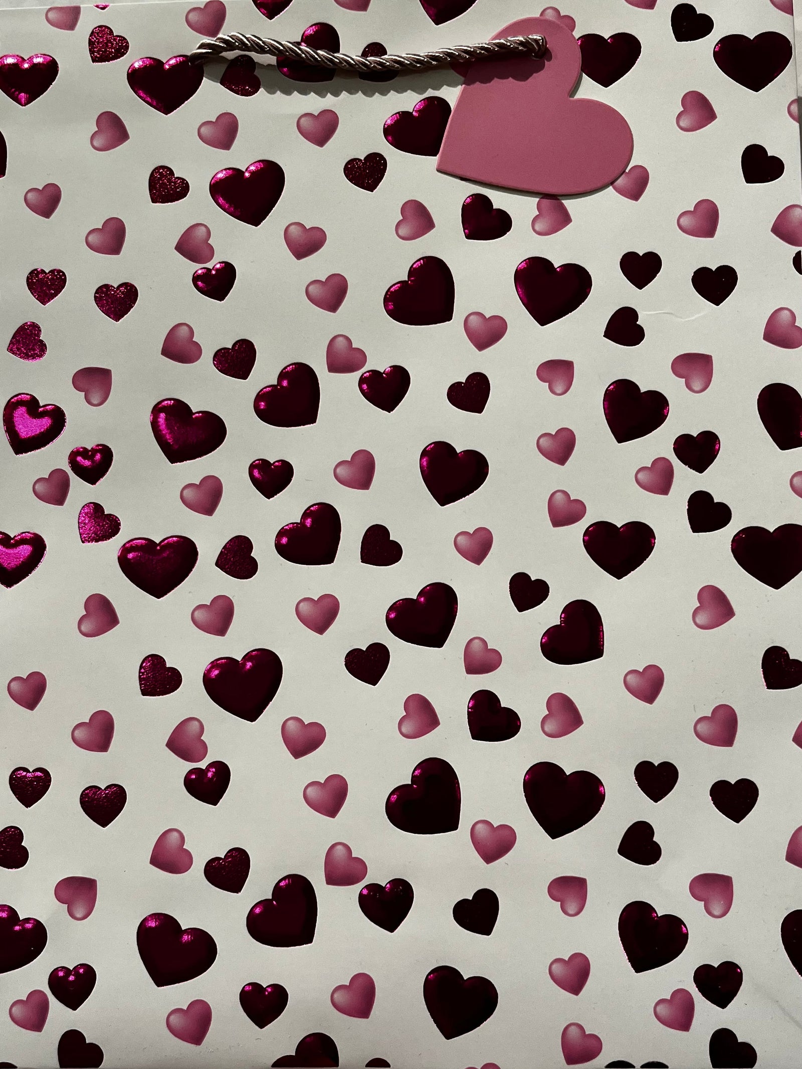 GIFT BAG - HEARTS PINK