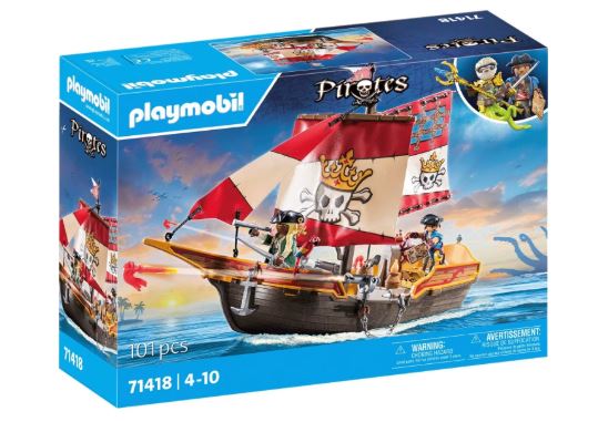 PLAYMOBIL 71418 - PIRATE SHIP - Toyworld Frankston