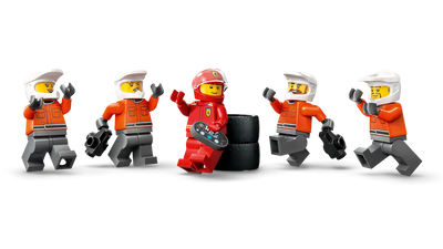 LEGO CITY 60443 F1 PIT STOP AND PIT CREW WITH FERRARI CAR