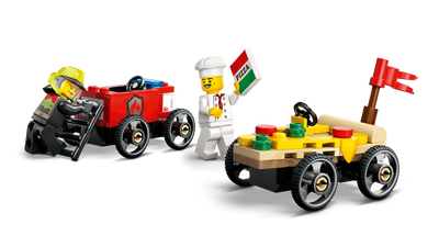 LEGO CITY 60458 PIZZA VS FIRE TRUCK RACE CAR PACK