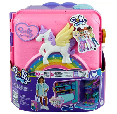 POLLY POCKET DOLLS POLLYVILLE RESORT ROLL AWAY PLAYSET