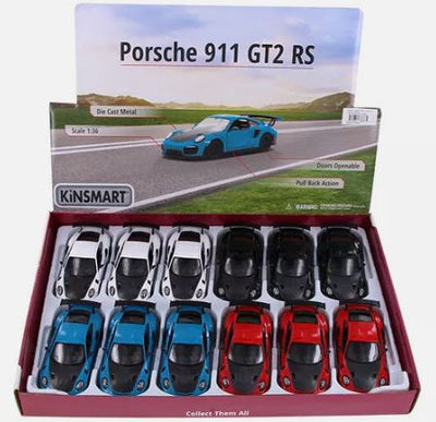 KINSMART PULLBACK VEHICLE - 1:36 PORSCHE 911 GT2 RS