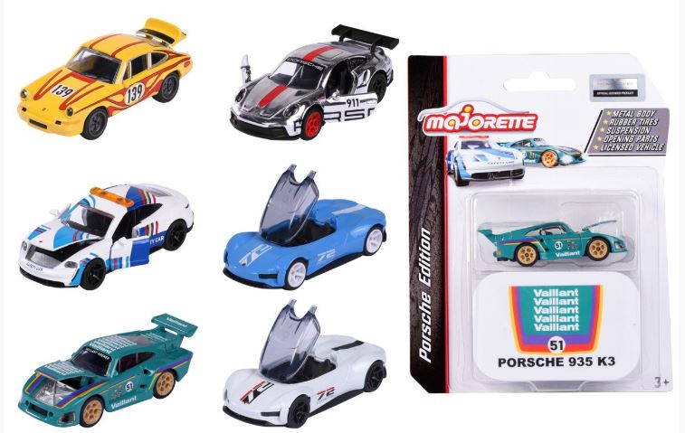 MAJORETTE PORSCHE MOTORSPORT DELUXE CARS 6 ASST