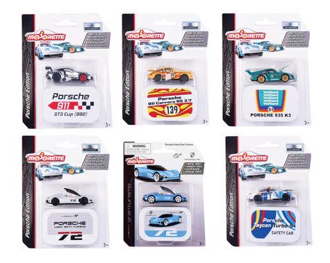 MAJORETTE PORSCHE MOTORSPORT DELUXE CARS 6 ASST