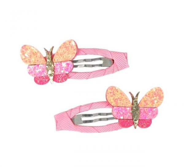 PINK POPPY BUTTERFLY SKIES HAIR CLIPS - Toyworld Frankston