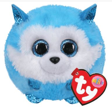 TY BEANIE BALLS - PRINCE - BLUE HUSKY - Toyworld Frankston