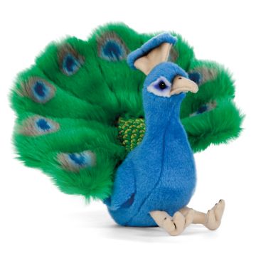 LIVING NATURE PEACOCK LARGE PLUSH