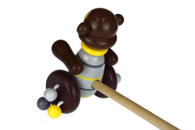 KAPER KIDZ PUSH ALONG WOODEN MONKEY