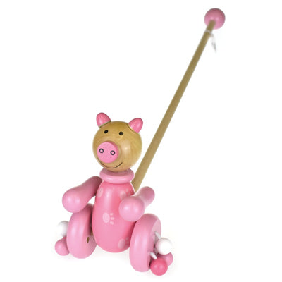 KAPER KIDZ PUSH ALONG WOODEN PIG