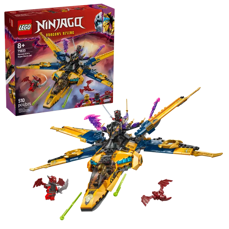 LEGO 71833 NINJAGO RAS AND ARINS SUPER STORM JET - Toyworld Frankston