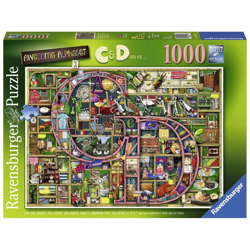 RAVENSBURGER - AWESOME ALPHABET C&D PUZZLE 1000PC