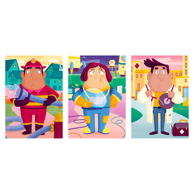 RAVENSBURGER 051366 -JOB SWAP MIX & MATCH 3x24 PIECE PUZZLE - Toyworld Frankston