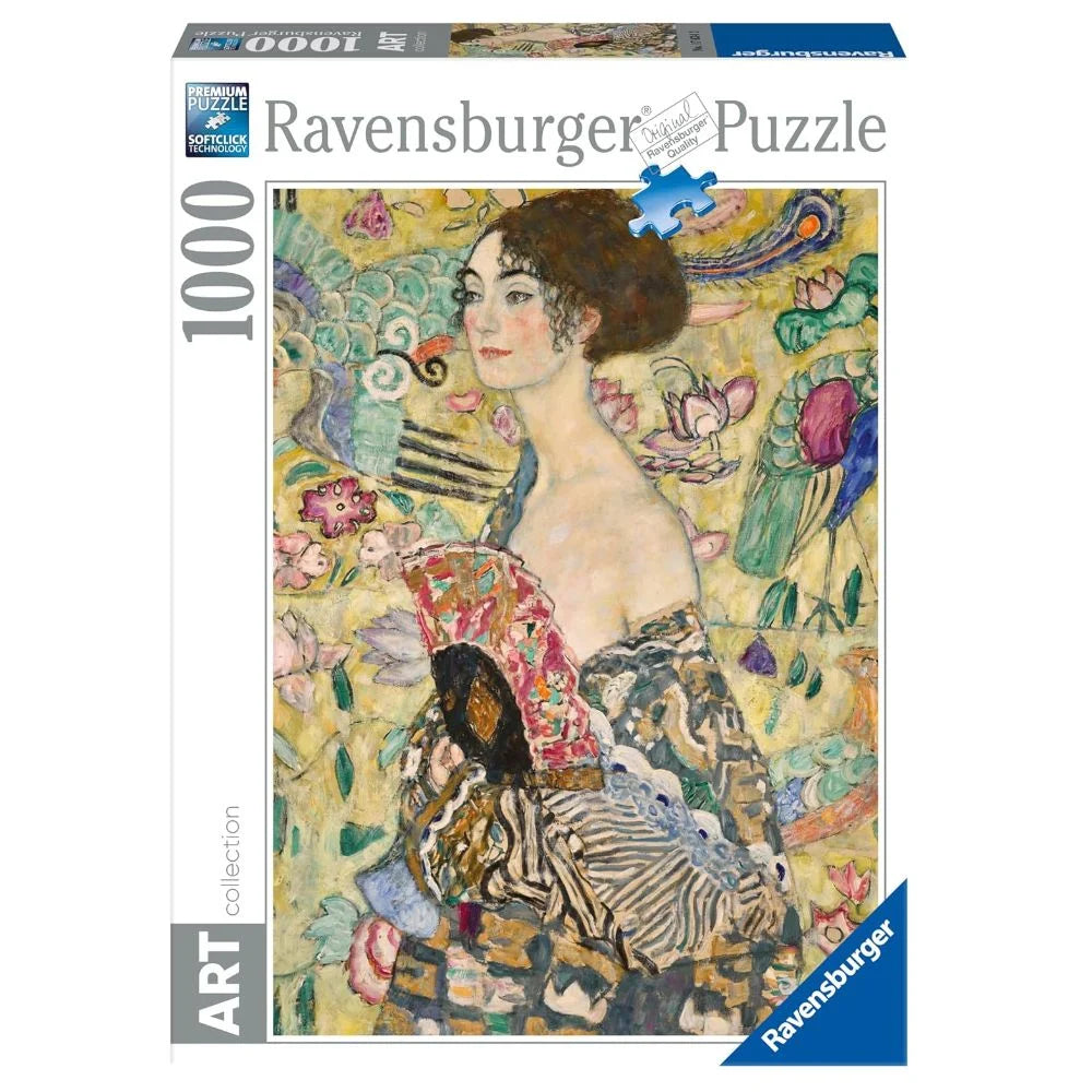RAVENSBURGER PUZZLE - LADY WITH A FAN 1000 PIECE - Toyworld Frankston
