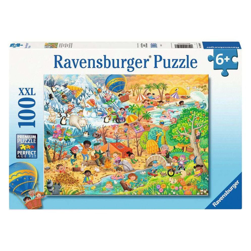 RAVENSBURGER FOUR SEASONS OF FUN 100 PIECE PUZZLE