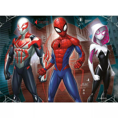 RAVENSBURGER - MARVEL SPIDERMAN 4 IN 1 12/16/20/24PC PUZZLE - Toyworld Frankston