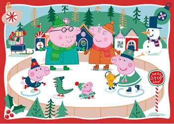 RAVENSBURGER PEPPA PIG GIANT FLOOR PUZZLE - SNOW MUCH FUN - 24 PIECE PUZZLE