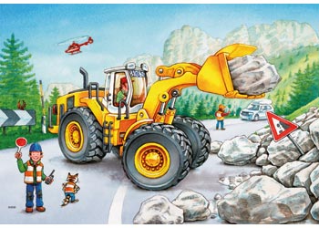 RAVENSBURGER - DIGGERS AT WORK 2X24 PIECE PUZZLE - Toyworld Frankston