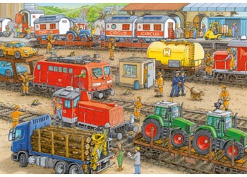 RBURG BUSY TRAIN STATION PUZZLE - Toyworld Frankston