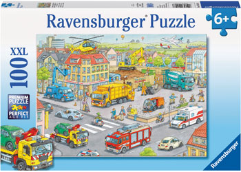 RAVENSBURGER - VEHICLES IN THE CITY 100 PIECE PUZZLE