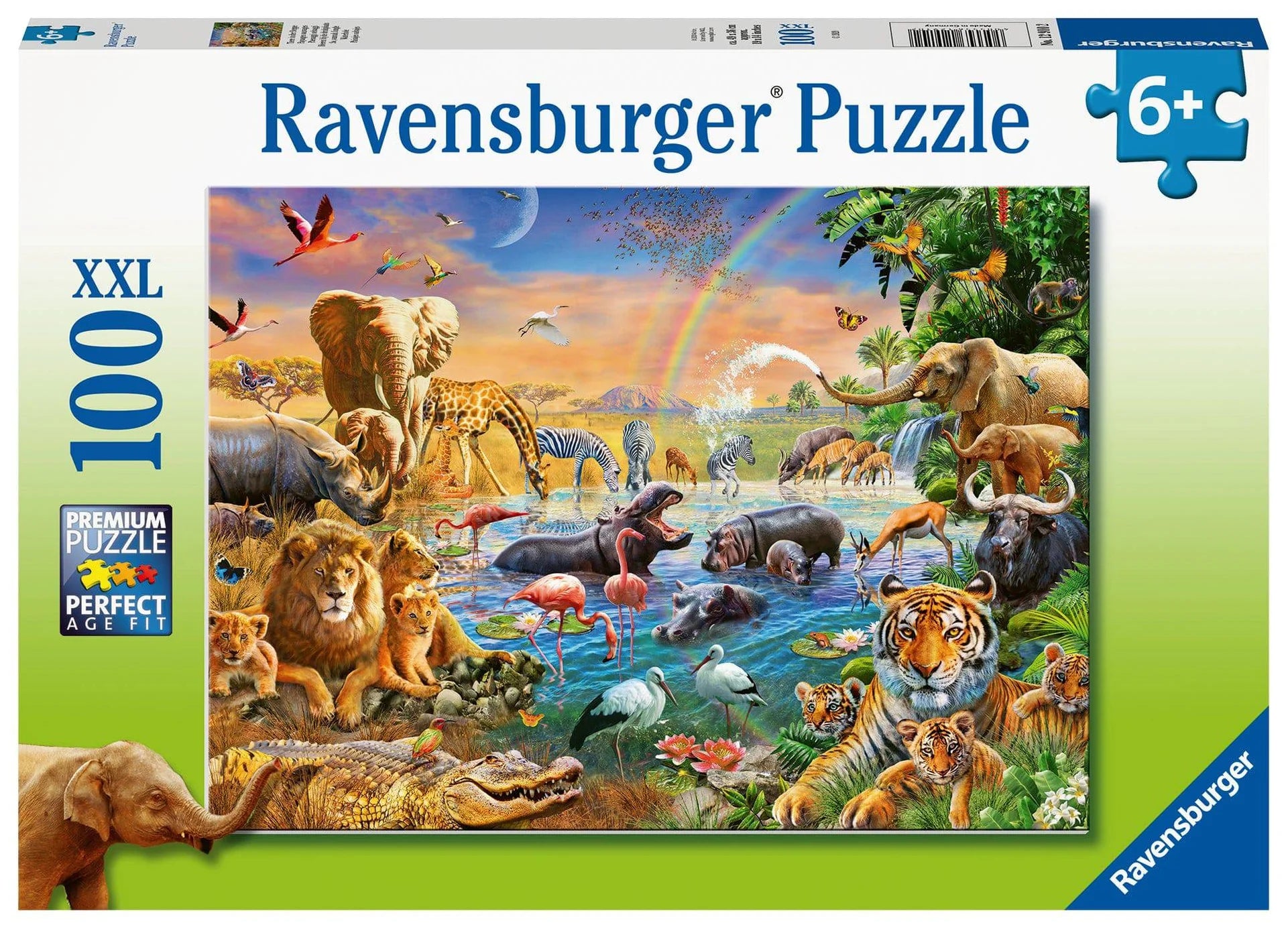 RAVENSBURGER PUZZLE - SAVANNAH JUNGLE WATERHOLE 100 PIECE XXL