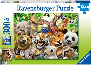 RAVENSBURGER - WILD ANIMAL SELFIE 300 PIECE PUZZLE - Toyworld Frankston