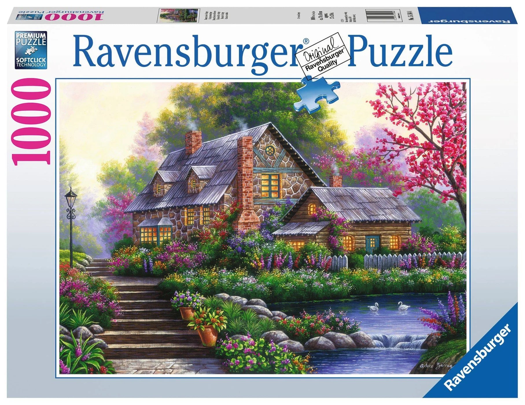 RAVENSBURGER PUZZLE - ROMANTIC COTTAGE 1000 PIECE - Toyworld Frankston