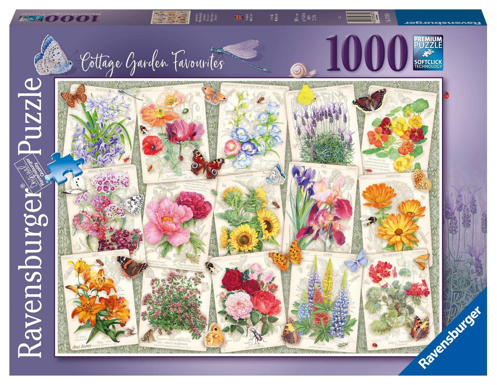 RAVENSBURGER PUZZLE - COTTAGE GARDEN FAVOURITES 1000 PIECE - Toyworld Frankston