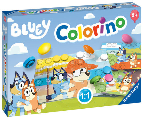RAVENSBURGER BLUEY BOARD GAME- COLORINO - Toyworld Frankston
