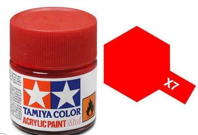 TAMIYA ACRYLIC PAINT MINI X-7 - RED - Toyworld Frankston