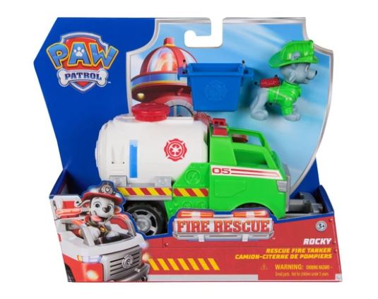 PAW PATROL FIRE RESCUE - ROCKY RESCUE FIRE TANKER - Toyworld Frankston