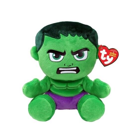TY BEANIE BABIES - MARVEL - THE INCREDIBLE HULK SOFT PLUSH - Toyworld Frankston