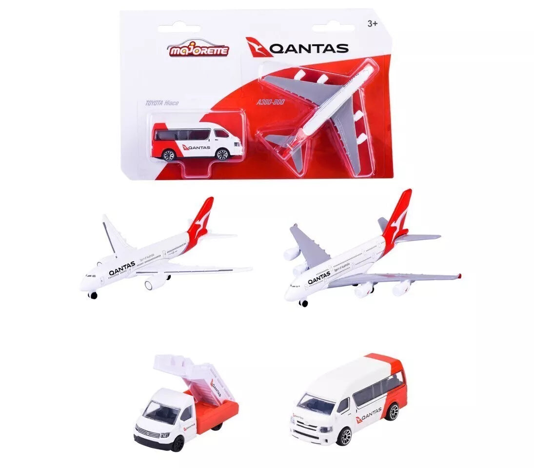 MAJORETTE QANTAS PLANE AND VEHICLE ASSORTMENT