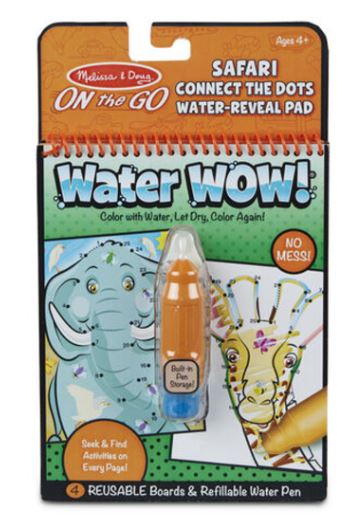 MELISSA & DOUG - ON THE GO WATER WOW! - SAFARI CONNECT THE DOTS - Toyworld Frankston
