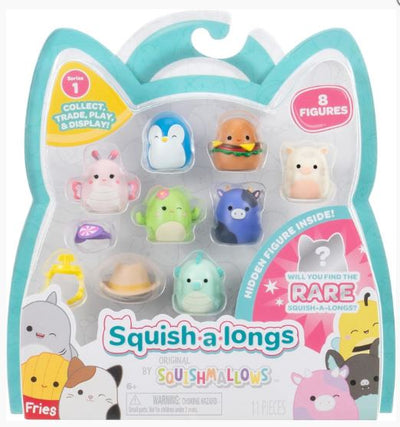 SQUISHMALLOWS - SQUISH A LONGS 1 INCH 8 PACK ASSORTMENT - Toyworld Frankston