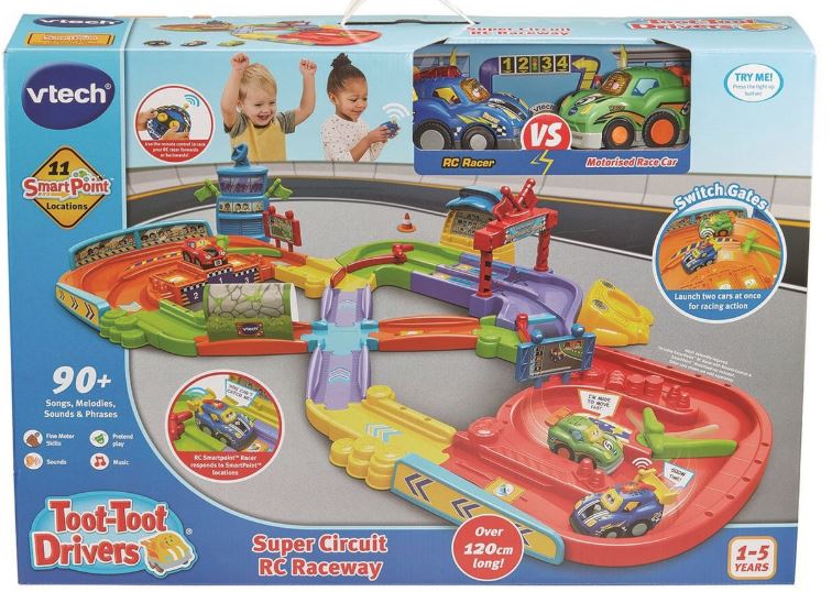 VTECH TOOT TOOT DRIVERS SUPER CIRCUIT REMOTE CONTROL RACEWAY - Toyworld Frankston