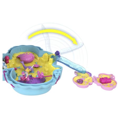 POLLY POCKET - DADDY AND ME - SEAHORSE PURSE COMPACT