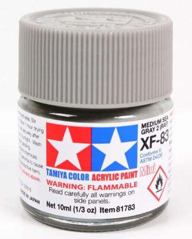 TAMIYA ACRYLIC PAINT MINI XF-83 MEDIUM SEA GRAY 2 (RAF) - Toyworld Frankston