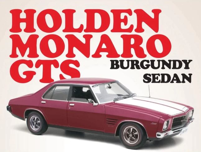 CLASSIC CARLECTABLES 1:18 HOLDEN HQ GTS MONARO - BURGUNDY - Toyworld Frankston