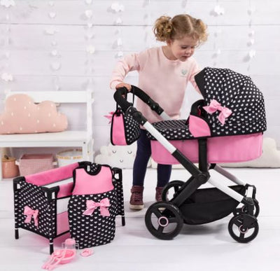 BAYER XEO MEGA SET DOLL PRAM WITH BAG