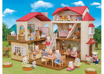 SYLVANIAN FAMILIES - RED ROOF COUNTRY HOME - SECRET ATTIC PALYROOM - Toyworld Frankston