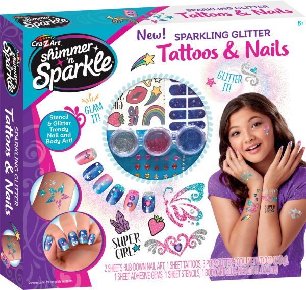 SHIMMER N SPARKLE NAILS & BODY TATTOO SET - Toyworld Frankston