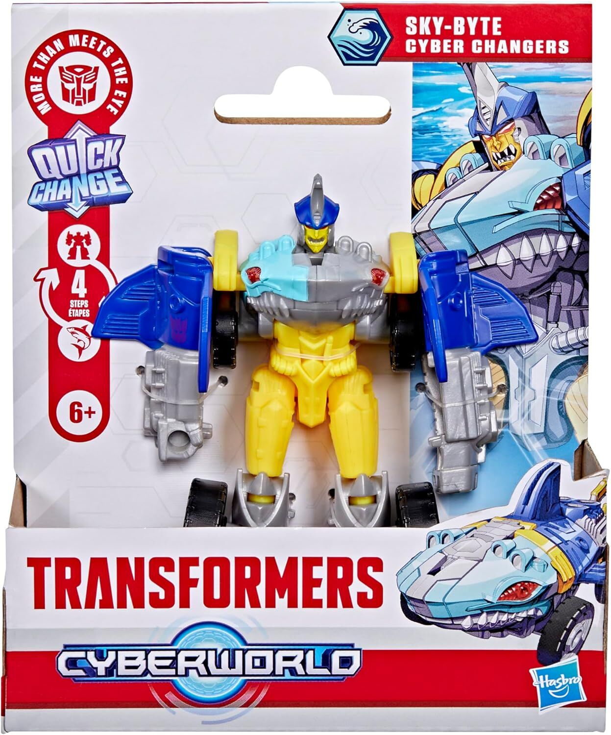 TRANSFORMERS CYBERWORLD CYBER CHANGERS - SKY-BYTE - Toyworld Frankston