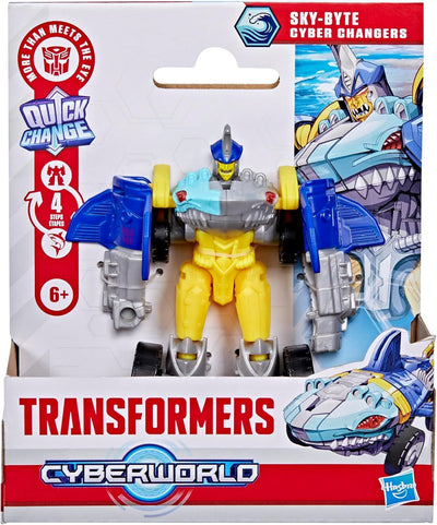TRANSFORMERS CYBERWORLD CYBER CHANGERS - SKY-BYTE - Toyworld Frankston