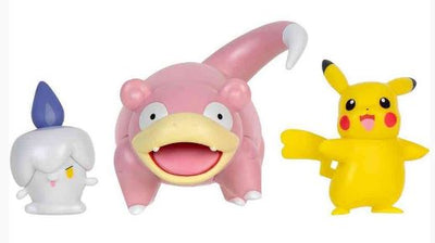 POKEMON BATTLE FIGURE FIGS ASST SLOWPOKE, LITWICK, PICACHU - Toyworld Frankston
