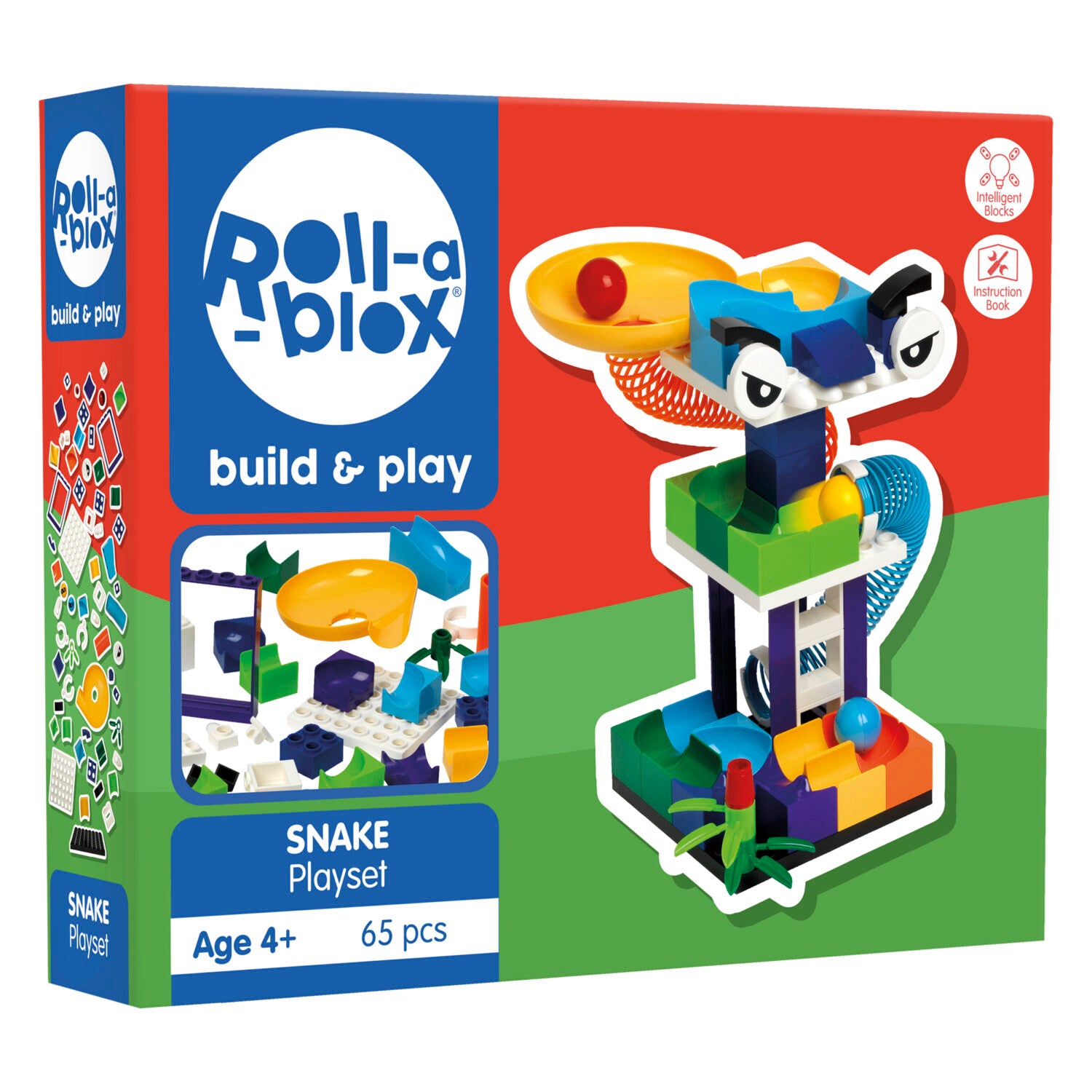 PETERKIN ROLL-A-BLOX SNAKE PLAYSET 65PC - Toyworld Frankston