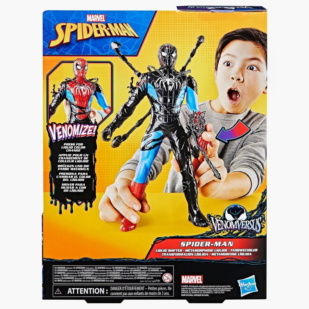MARVEL SPIDERMAN - VENOMVERSUS - SPIDERMAN LIQUID SHIFTER - Toyworld Frankston