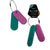 KAIKO - SPIKEYRING WITH DUAL PADS AURORA - Toyworld Frankston