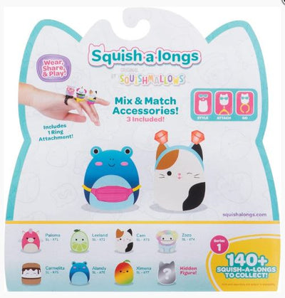 SQUISHMALLOWS - SQUISH A LONGS 1 INCH 8 PACK ASSORTMENT - Toyworld Frankston