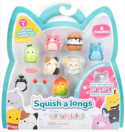 SQUISHMALLOWS - SQUISH A LONGS 1 INCH 8 PACK ASSORTMENT - Toyworld Frankston